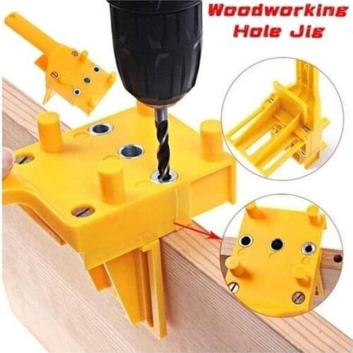 Fixture Woodworking Dowel Wish Puncher Wood Straight hole positioner for wood working ABS plastic punch hole-punch Drill Tools