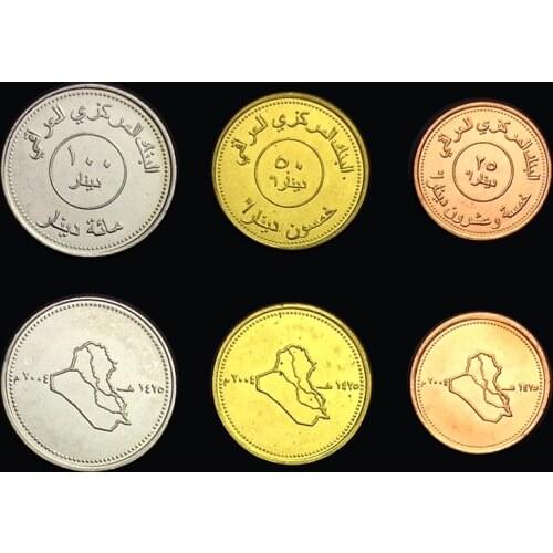 Iraq coins 3 pcs full set Issuing Coins Original Coin 100% Real Unc