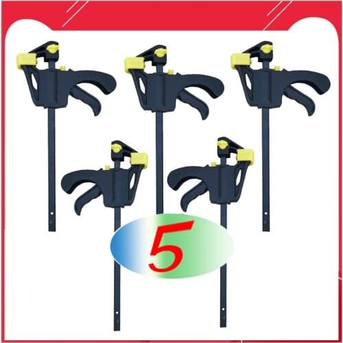 New arrival 4 inch 5/4/3pcs Woodworking Bar F Clamp Clip Hard Grip Quick Ratchet Release DIY Carpentry Tool