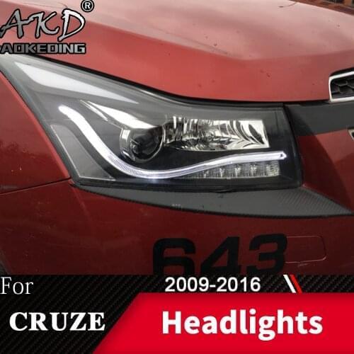 Head Lamp For Car Chevrolet Cruze 2009-2016 Cruze Headlights Fog Lights Day Running Light DRL H7 LED Bi Xenon Bulb Car Accessory