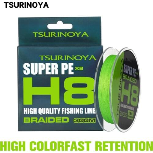 TSURINOYA 100M 150M 300M Super PE Fishing Line 8 Strands Braided Fishing Line 14-50LB Smooth Carp Multifilament Fishing Line
