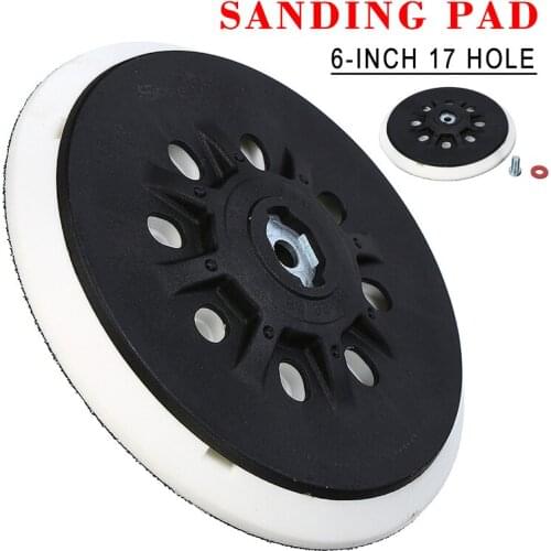 Sanding Pad 150mm Soft Hard 17 Holes Back-up Sanding Pads for Hook Loop Sanding Disc Dust Free Grinding Pads Abrasive Tools