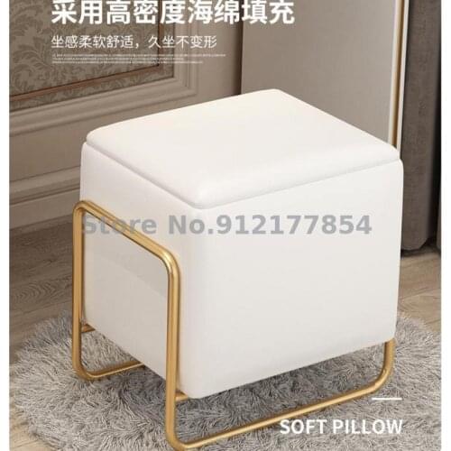 Nordic light luxury dressing stool modern minimalist household round stool bedroom makeup chair net red nail makeup stool small