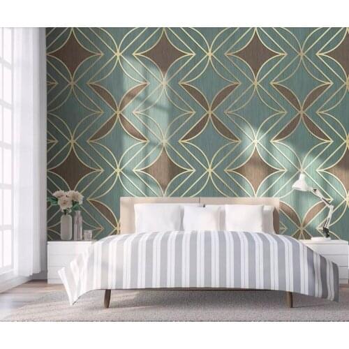 Contemporary and contracted aureate line Mosaic design is geometrical bedroom setting wall picture