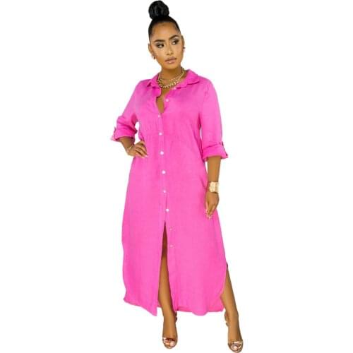 S-XXL single color cool and comfortable European and American sexy fashion foreign trade solid color womens lining dress