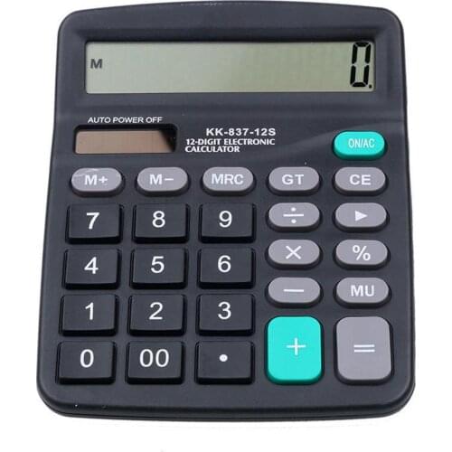 1pcs Office Commercial Calculator Calculate Tool Battery Powered 12 Digit Electronic Calculator Portable hot sale newest