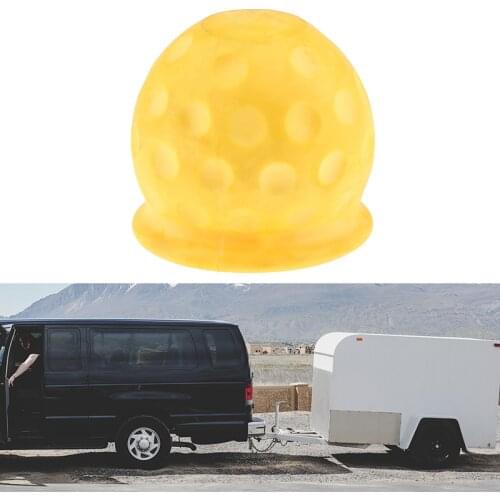 1 Pcs Universal 50mm Tow Bar Ball Cover Cap Towing Hitch Caravan Trailer Towball Protect Car Styling Rubber 2.36x2.75 Inch