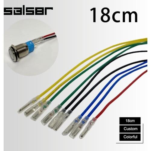 10pcs DIY 18cm Plug Spring 2.8mm Terminal Wires Connector For Light Signal Lamp Pilot Indicator Push Button Switch