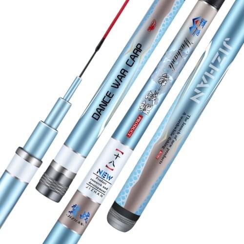 3.6m-7.2m Taiwan Fishing Rod Carbon Fiber Telescopic Fishing Olta Hand Pole 28 Tonalty Carp Fishing Feeder Sticks Vara De Pesca