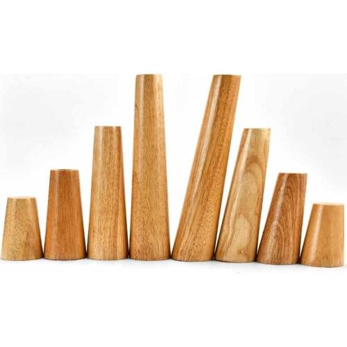 4PCS Wooden Furniture Legs,Solid Wood Oblique Tapered Furniture Replacement Feet with Mounting Plate For Sofa Bed Coffee Table