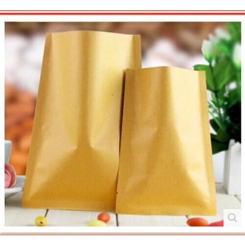 9cm*13cm,100pcs/lot,kraft bag without the zipper heat seal kraft bag for food Can be sealed with a manual heat sealer