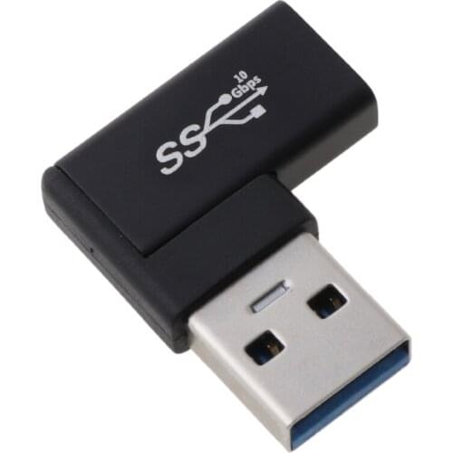 90 Degree USB C Type C Female to USB 3.0 Male Charging OTG Adapter Converter for Type C Cable Disk Laptop PC Computer