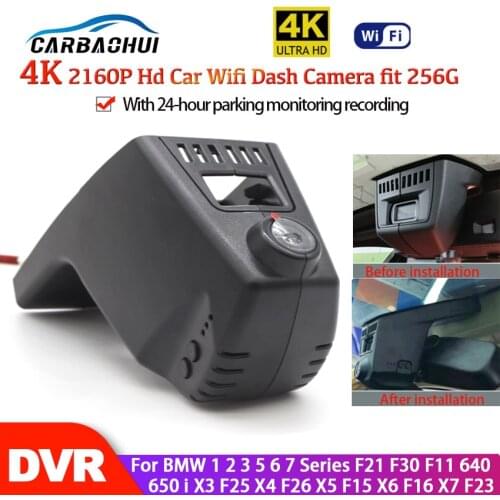 4K Car Wifi DVR Camera Dash Cam 24H Full HD For BMW 1 2 3 5 6 7 Series F21 F30 F11 640 650 i X3 F25 X4 F26 X5 F15 X6 F16 X7 F23