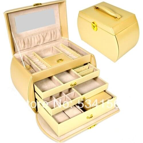 Free Shipping Leather watch gift box Cases Display casket jewelry box