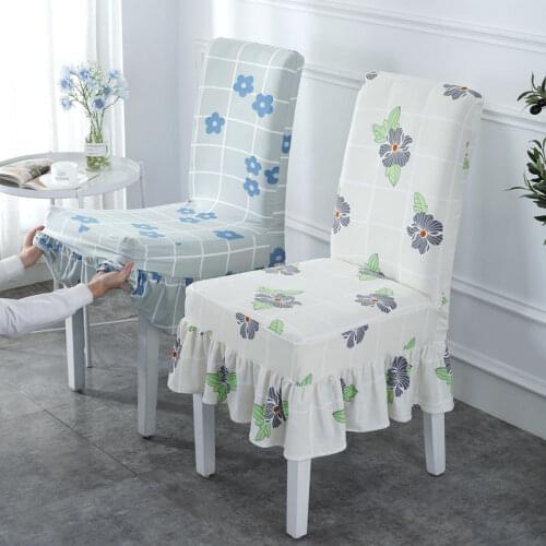 Chair cover backrest cover stool seat fabric household dining chair cushion cover dining table cover elastic conjoined
