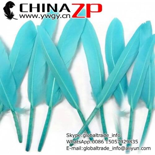 CHINAZP Factory 200pcs/lot Dyed Aqua Blue Duck Cochettes Loose Feathers for Party Costume Decorations