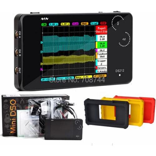 DS212 DSO212 MiniPocket LCD Digital Portable Storage Oscilloscope Nano Handheld Bandwidth 1MHz Sampling Rate 10MSa/s Thumb Wheel