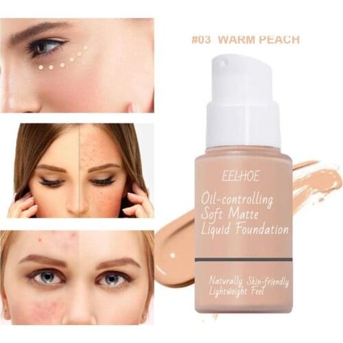 Eelhoe 25ml Face Liquid Foundation Mineral Touch Whitening Concealer Facial Cream Brighten Moisturizer Makeup Primer TSLM2