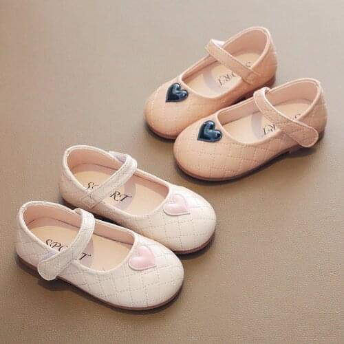 Elegant Girl Shoes For Children Autumn Dresses Autumn Leather Shoes For Toddlers Sneakers Kids Fashion Heart-Shaped 1-6 Years