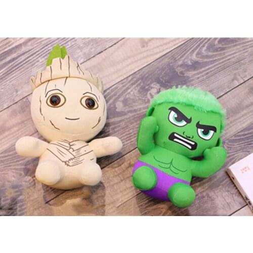 Hulk&Groot Tree Man Disney Movie Cartoon Plush Toy Stuffed Doll 20cm