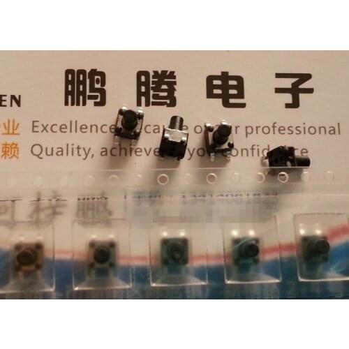 50PCS/lot Imported shrapnel, touch switch, patch 4 feet 4.5*4.5*6.8 button, micro movement, high temperature resistance