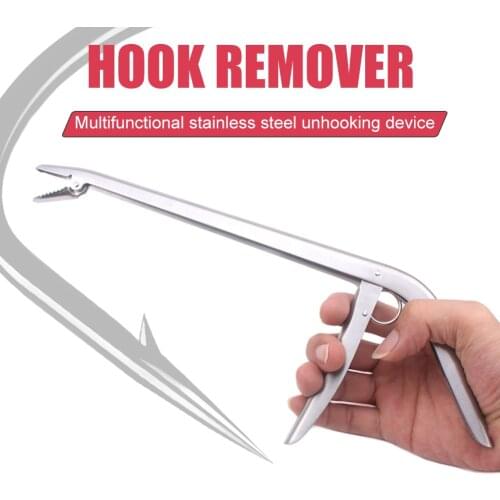 Fishing Hook Remover Extractor Stainless Steel Unhooking Device Clamp Clip Carp Fishing Accessories Control Fish Pliers Tools