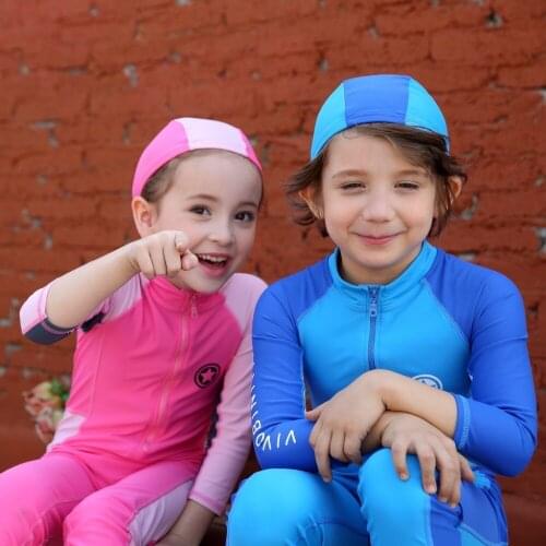 Bikini Swimwear 2019 for Children with a Sleeve One Piece Children Swimsuit Baby Clothes Kids Swimwear for Girls 10 Years Old