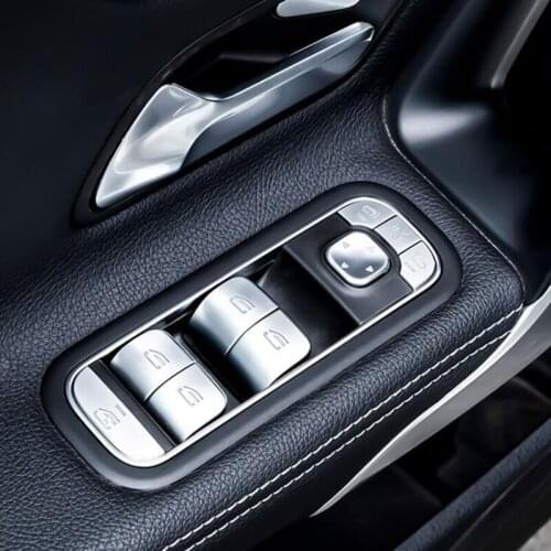 Car Window Glass Lift Button Sticker For Mercedes Benz A W177 B W247 GLB X247 2020+Class car Accessories