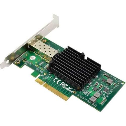 PCIe x8 For Intel 82599EN Single Port 10GbE Fiber Network Card SFP+ Server Adapter