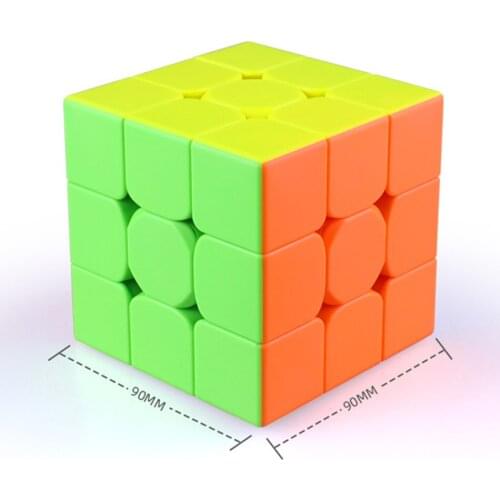 QiYi QiMeng Plus 3x3 90mm Stickerless Magic Cube Big 3x3x3 Speed Cube 9cm Antistress Cubes Learning Educational Puzzle Cubes Toy