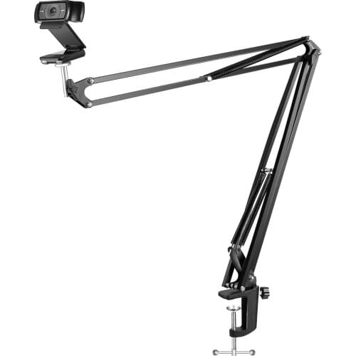 Neewer Adjustable Desktop Clamp Suspension Boom Scissor Arm Stand Holder for Logitech Webcam C922 360 Degree Rotation Mount