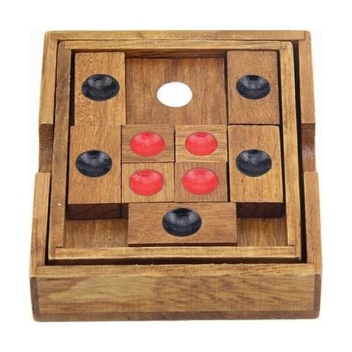 Challenging Wooden Sliding Puzzle Game Toys for Adults Children