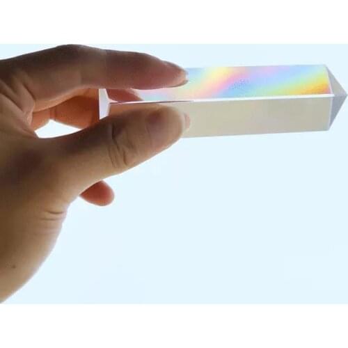 Glass Rainbow Children Students Present Glass Right Angle Reflecting Triangular Prism Teaching Light Spectrum Rainbow prism