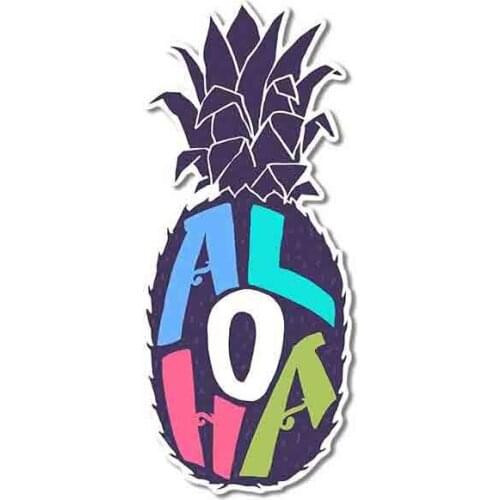 13cm x 5.47cm for Pineapple Fruit Car Stickers Laptop Refrigerator Cartoon Decal Trunk Windows Vinyl Car Wrap