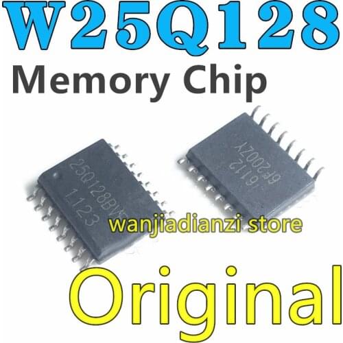 W25Q128 W25Q128BVFIG W25Q128BVFG 16M FLASH SOP16 FLASH memory chip BV FV large capacity FLASH storage module SPI interface