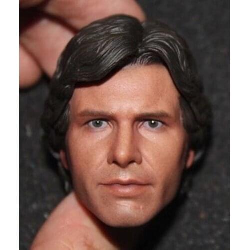 1/6 Scale Harrison Ford Head Sculpt HanSolo Head Carving For 12" Action Figure Body
