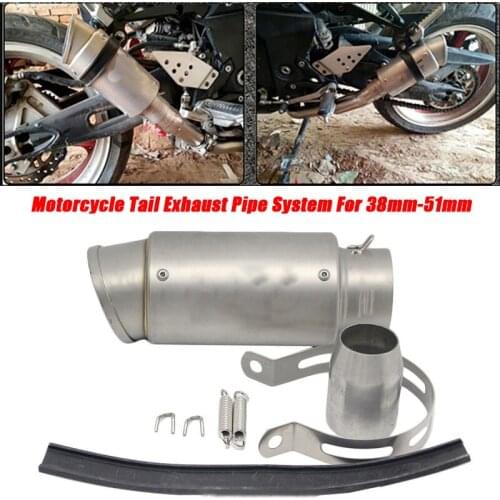 38-51mm Exhaust Pipe Motorcycle Stainless Steel Exhaust Tail Pipe No DB Killer Escape Right Side Exhaust Tips System