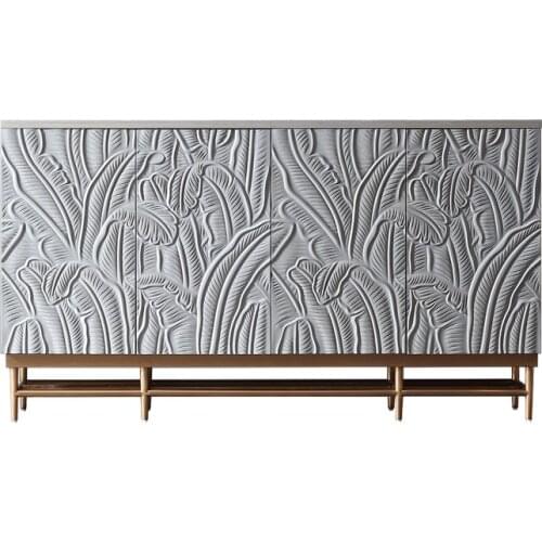 American light luxury side cabinet modern simple carved side cabinet storage cabinet household furniture