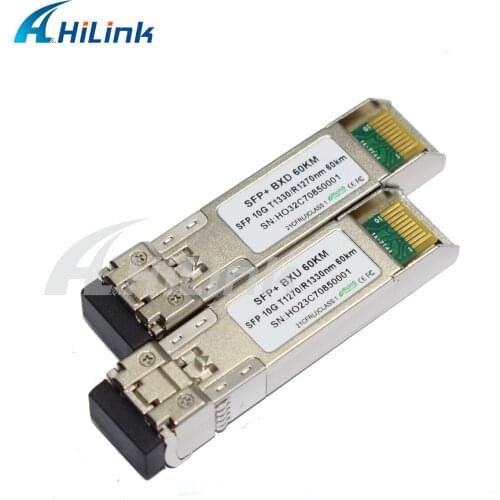 Free shipping 10G SFP+10GB BIDI TX1270/1330 60KM LC Optical Transceiver Module