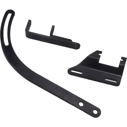 Black Alternator Bracket 3 Piece Set for Chevy Using SWP 265 283 350 SBC Engines Short Water Pump Drivers Side