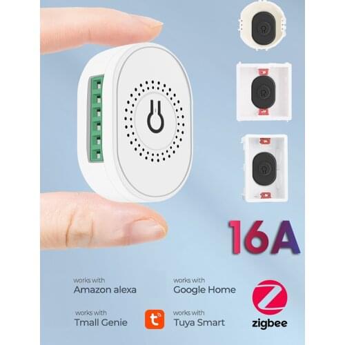 ZigBee 2 Way Control On-Off Breaker Switch Module Home Smart Switch Controller Remote Control Compatible with Voice Assistants