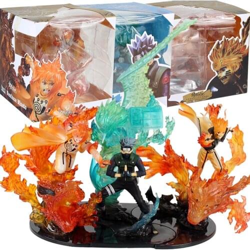 3styles Anime Naruto Shippuden Relation Hatake Kakashi Namikaze Minato Uzumaki Naruto Figurine PVC Figure Model Collection Toys