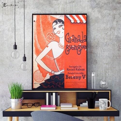 Josephine Baker Cartoon Figure Posters and Prints Wall art Decorative Picture Canvas Painting For Living Room Home Decor