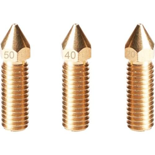 1pcs 3D Printer Extruder Nozzle 0.2/0.4/0.5mm Large Flow Large Diameter MK8 Brass Nozzle 1.75mm Filament