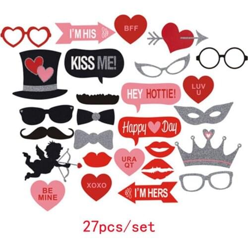 Happy Day Fun Wedding Decoration Photo Booth Props DIY Glasses Mustache Photo Accessories Wedding Event Party Supplies