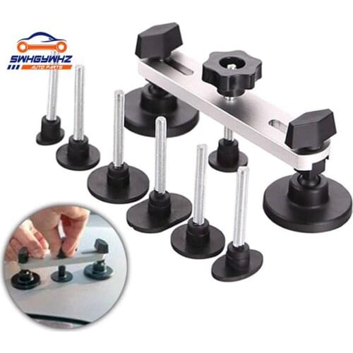 Silvery Paintless Dent Repair Tools Bridge Dent Puller Paintless Dent Repair Kit 7 Size Glue Tabs