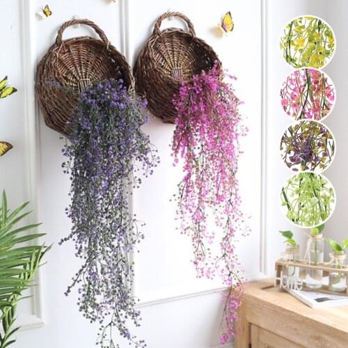 Artificial Fake Silk Flower Vine Garden Decoration Hanging Garland Green Plant Artificial Plants Home Room Garden Wedding Decor