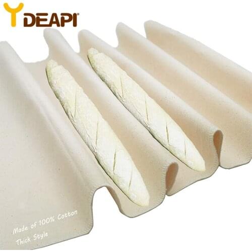YDEAPI Proofing Linen Flax Cloth Dough Bakers Pans Proving Bread Baguette Kitchen Tool Fermented Cloth Baking Mat Pastry Baking