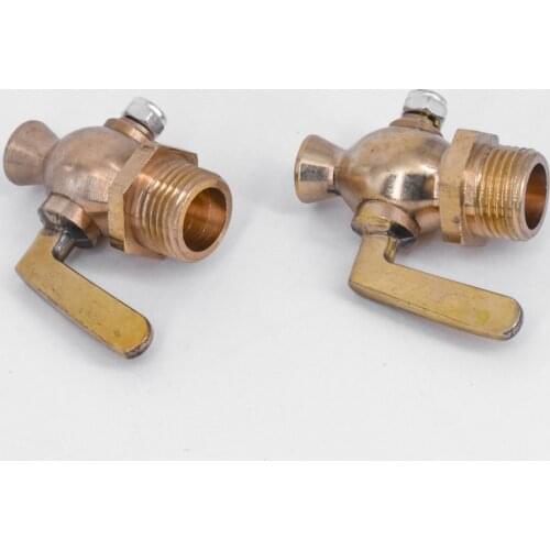 1/4" 3/8" 1/2" 3/4" BSP Male Brass Drain Petcock Shut Off Valve Water Gas Oil