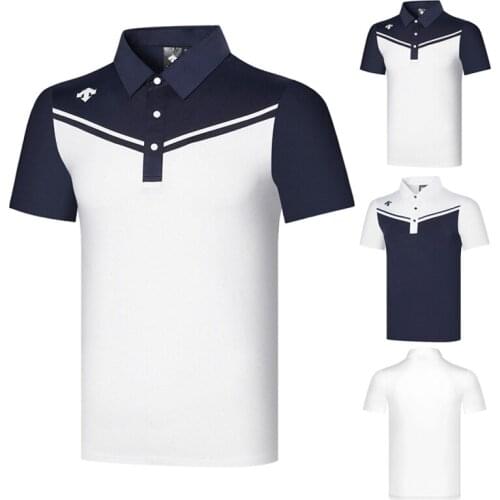 Summer Golf Clothing Mens Breathable Outdoor Sports and Leisure Short-Sleeved T-Shirt Polo Shirt High-Quality Quick-Drying Top